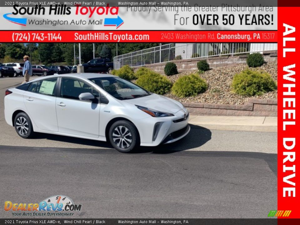 2021 Toyota Prius XLE AWD-e Wind Chill Pearl / Black Photo #1