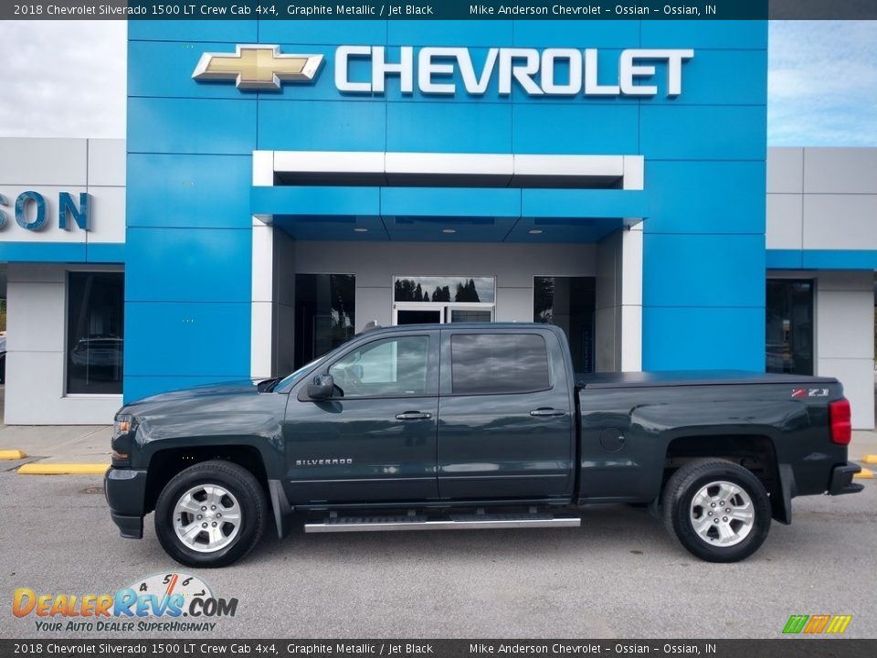 Graphite Metallic 2018 Chevrolet Silverado 1500 LT Crew Cab 4x4 Photo #1
