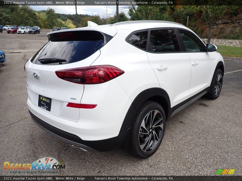 2021 Hyundai Tucson Sport AWD Winter White / Beige Photo #2