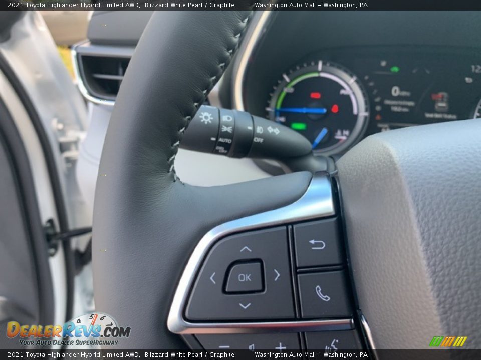 2021 Toyota Highlander Hybrid Limited AWD Steering Wheel Photo #8