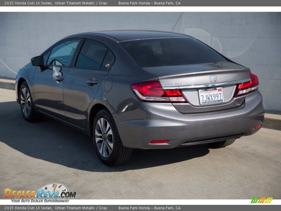 2015 Honda Civic LX Sedan Urban Titanium Metallic / Gray Photo #2