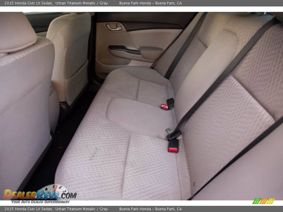 2015 Honda Civic LX Sedan Urban Titanium Metallic / Gray Photo #4