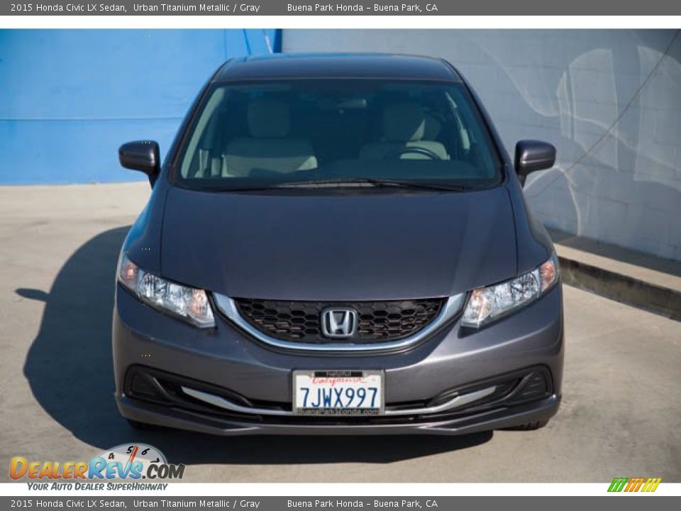 2015 Honda Civic LX Sedan Urban Titanium Metallic / Gray Photo #7