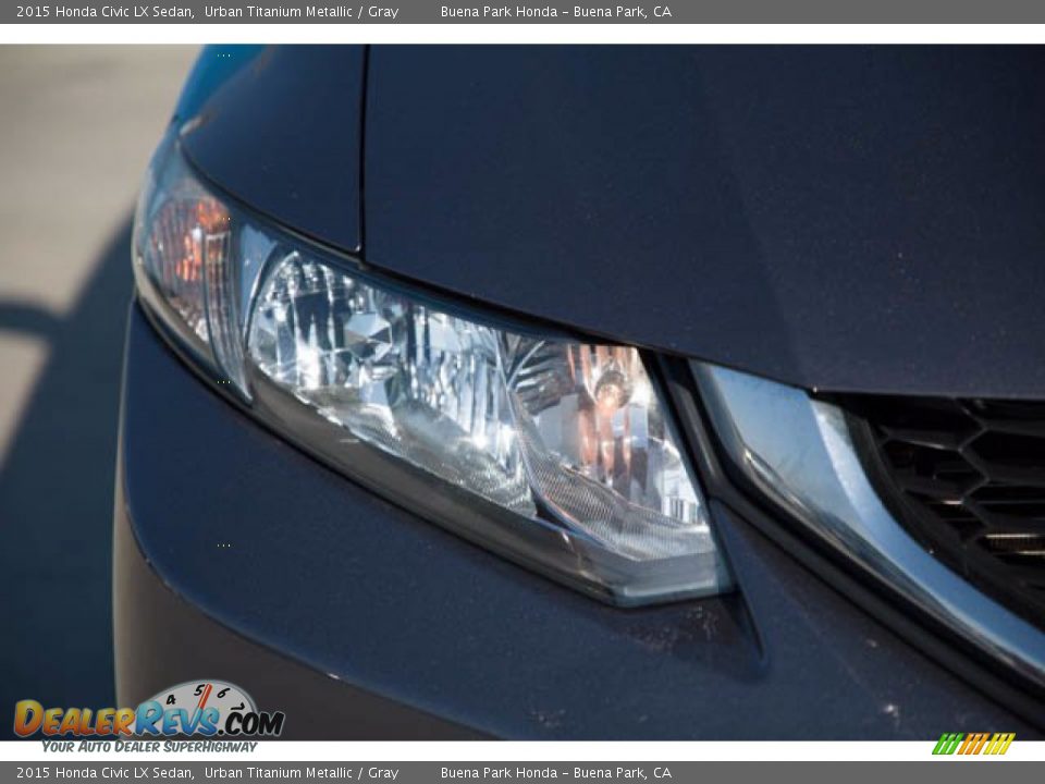 2015 Honda Civic LX Sedan Urban Titanium Metallic / Gray Photo #8