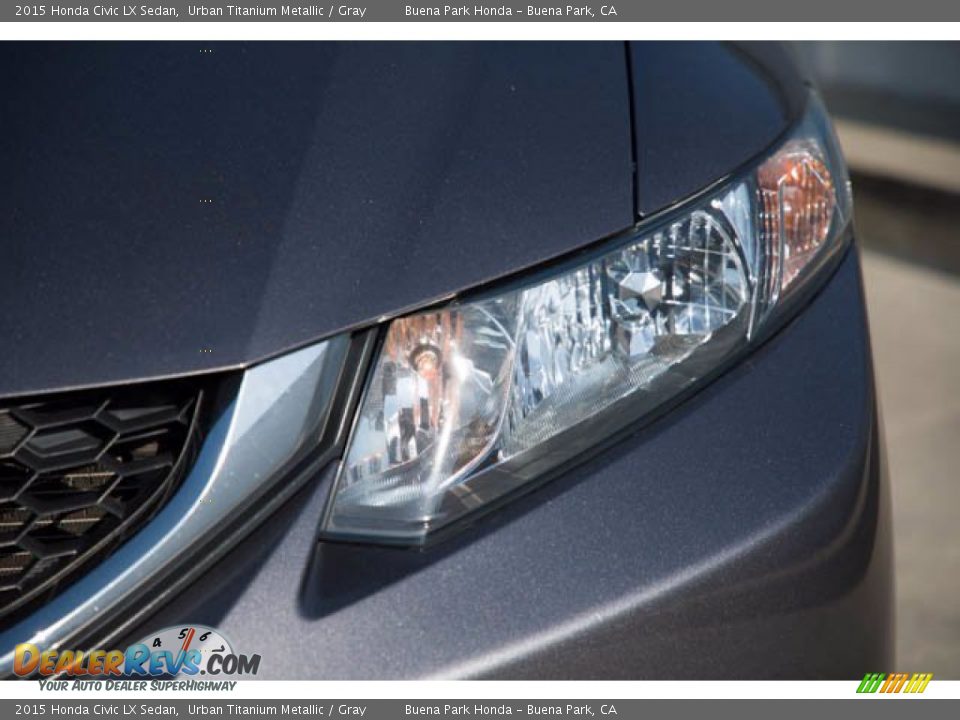 2015 Honda Civic LX Sedan Urban Titanium Metallic / Gray Photo #9