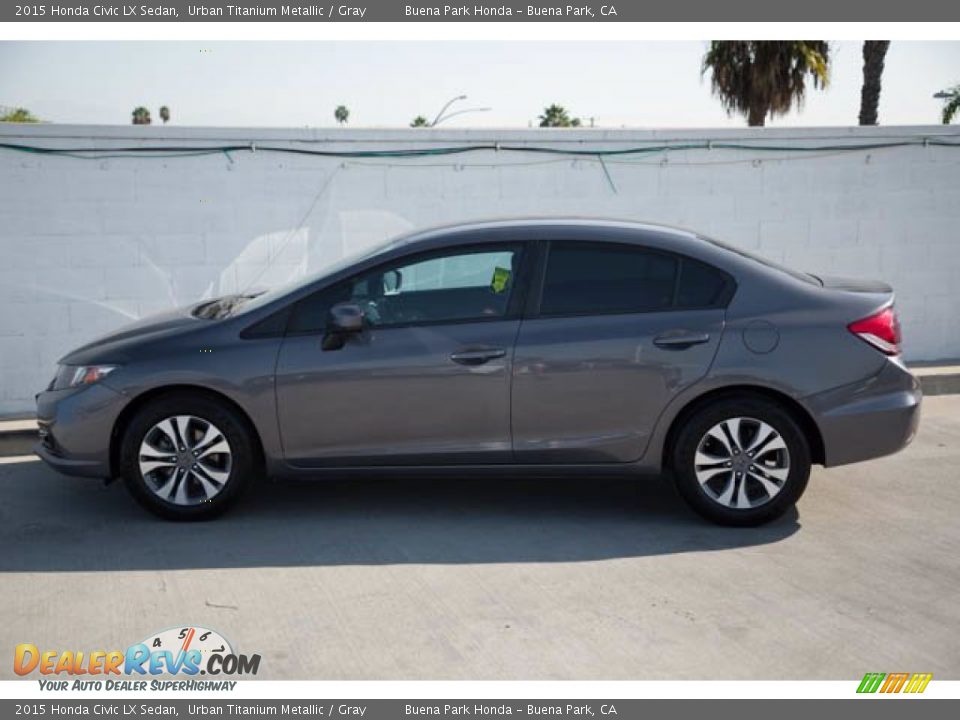 2015 Honda Civic LX Sedan Urban Titanium Metallic / Gray Photo #10