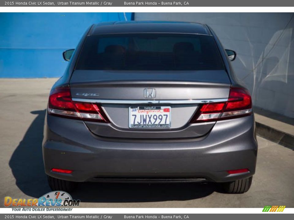 2015 Honda Civic LX Sedan Urban Titanium Metallic / Gray Photo #11