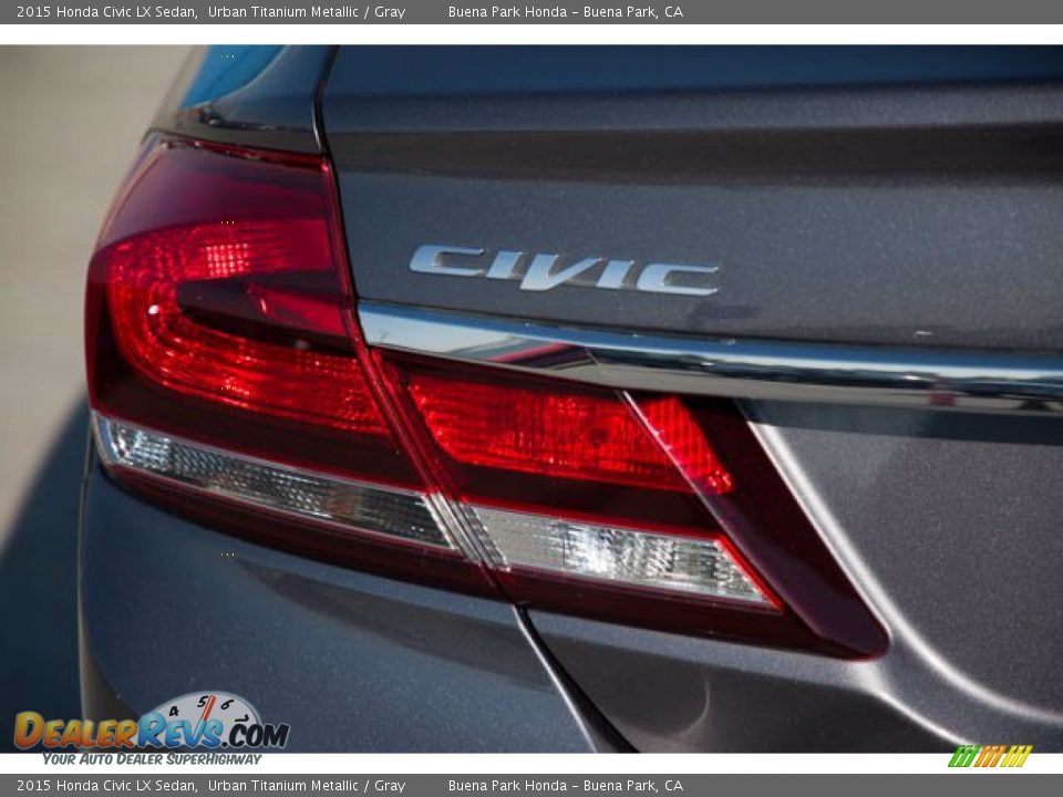 2015 Honda Civic LX Sedan Urban Titanium Metallic / Gray Photo #12