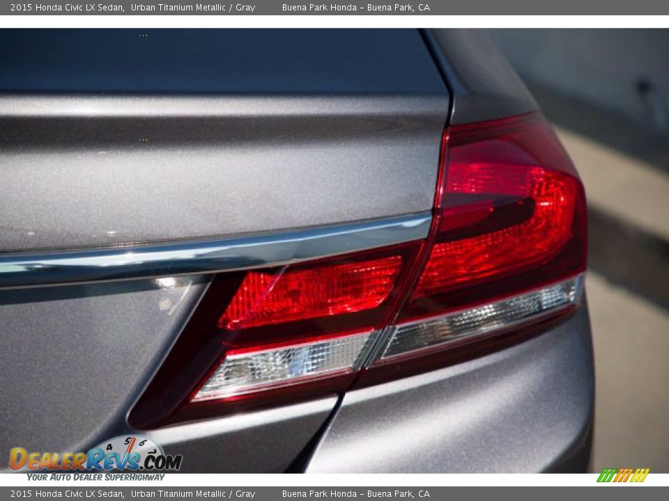 2015 Honda Civic LX Sedan Urban Titanium Metallic / Gray Photo #13