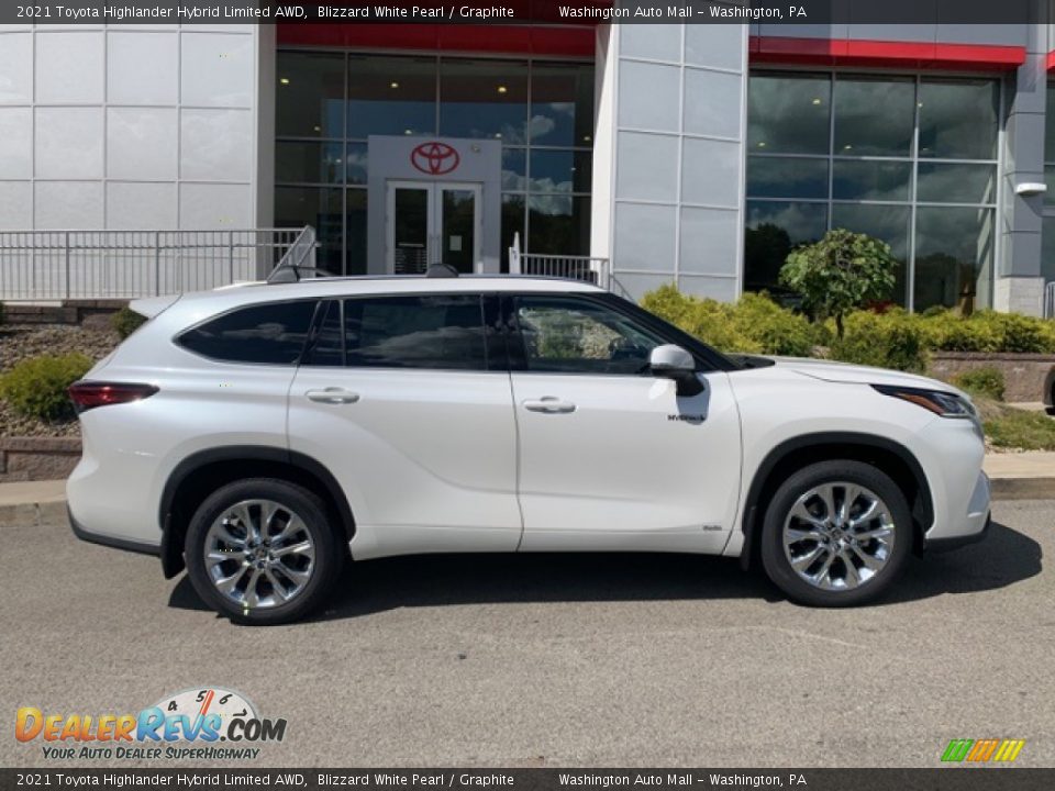 Blizzard White Pearl 2021 Toyota Highlander Hybrid Limited AWD Photo #33