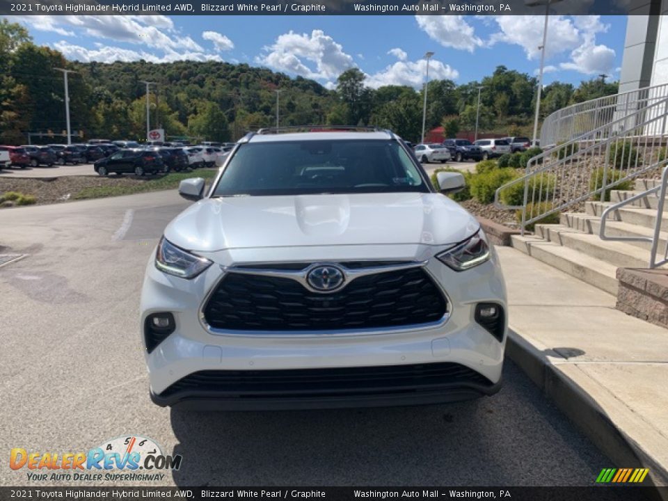 2021 Toyota Highlander Hybrid Limited AWD Blizzard White Pearl / Graphite Photo #35