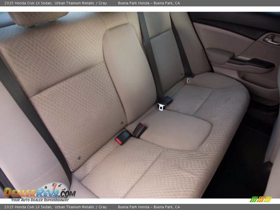 2015 Honda Civic LX Sedan Urban Titanium Metallic / Gray Photo #21