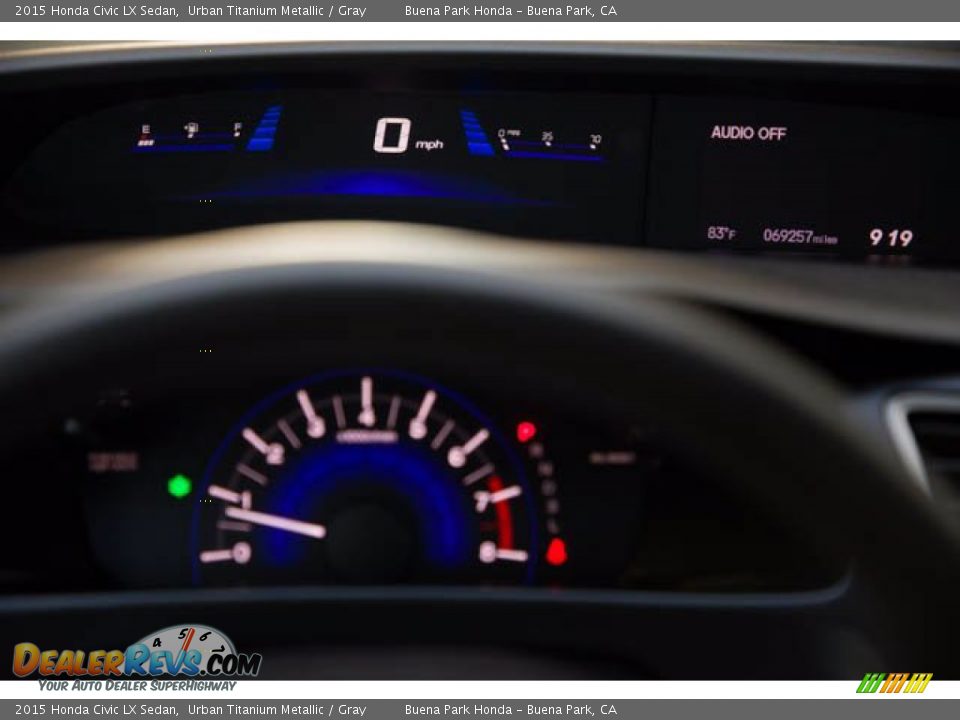2015 Honda Civic LX Sedan Urban Titanium Metallic / Gray Photo #24