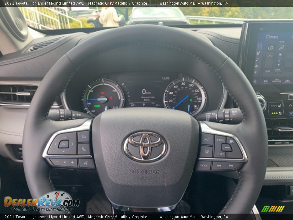 2021 Toyota Highlander Hybrid Limited AWD Steering Wheel Photo #5