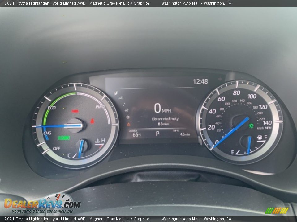 2021 Toyota Highlander Hybrid Limited AWD Gauges Photo #6