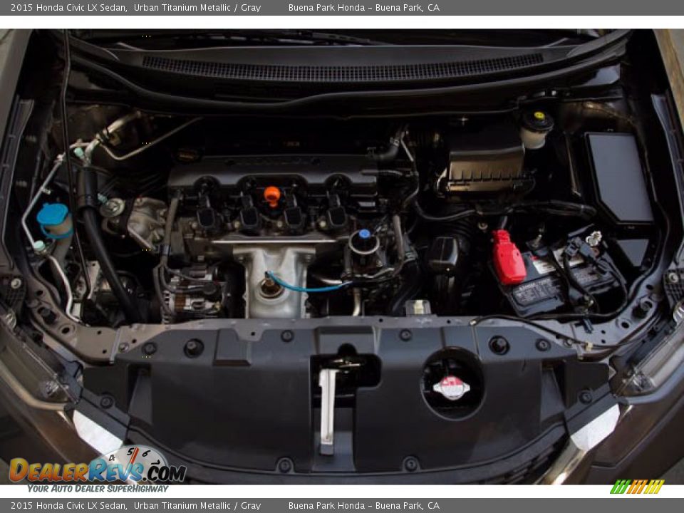 2015 Honda Civic LX Sedan Urban Titanium Metallic / Gray Photo #31