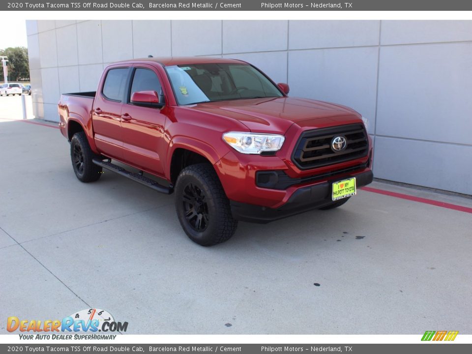 2020 Toyota Tacoma TSS Off Road Double Cab Barcelona Red Metallic / Cement Photo #2