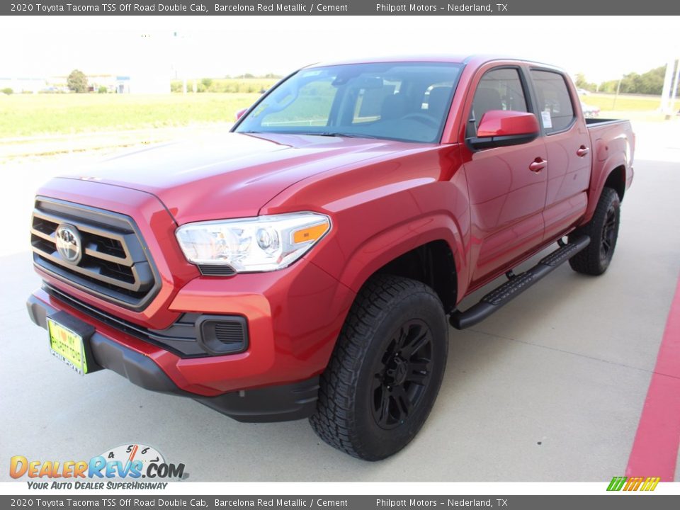 2020 Toyota Tacoma TSS Off Road Double Cab Barcelona Red Metallic / Cement Photo #4