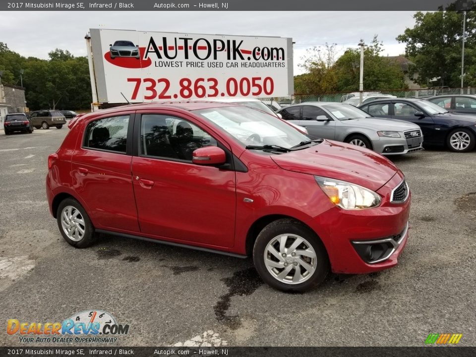 2017 Mitsubishi Mirage SE Infrared / Black Photo #1