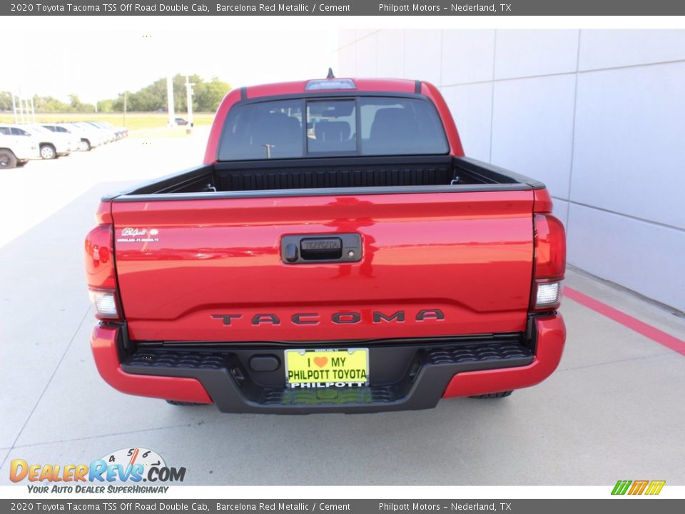 2020 Toyota Tacoma TSS Off Road Double Cab Barcelona Red Metallic / Cement Photo #7