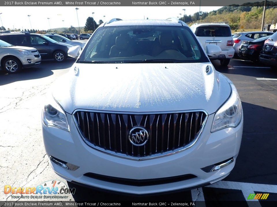 2017 Buick Enclave Premium AWD White Frost Tricoat / Choccachino Photo #3