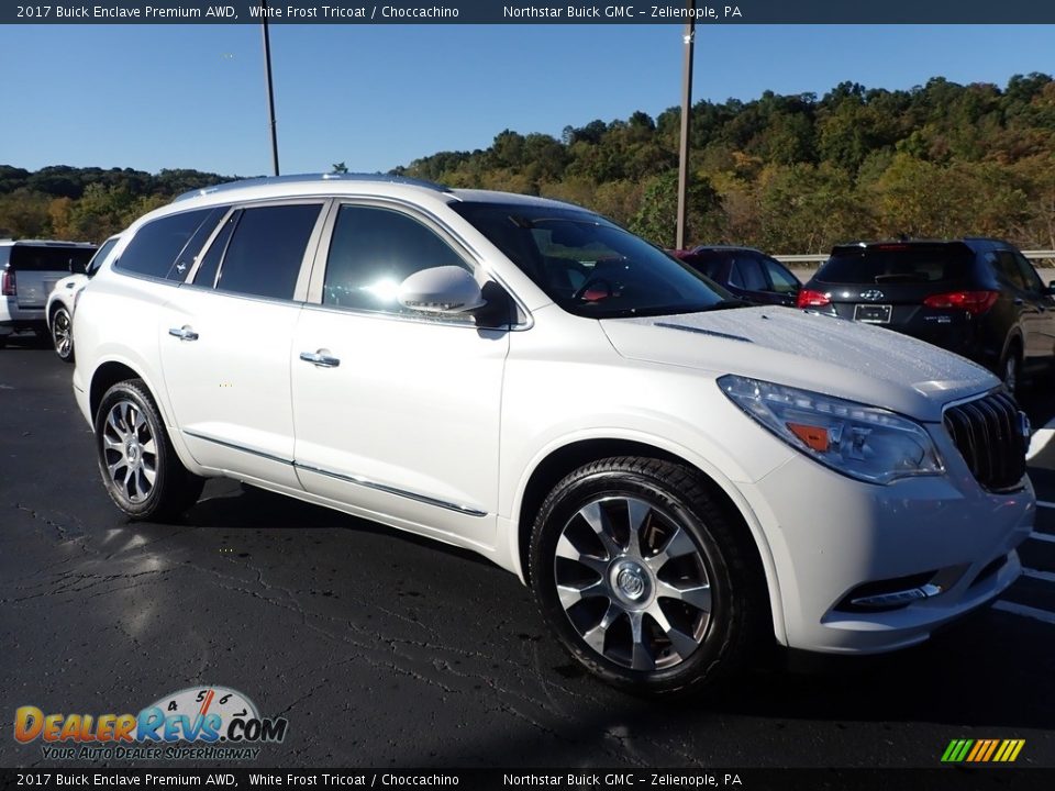 2017 Buick Enclave Premium AWD White Frost Tricoat / Choccachino Photo #4