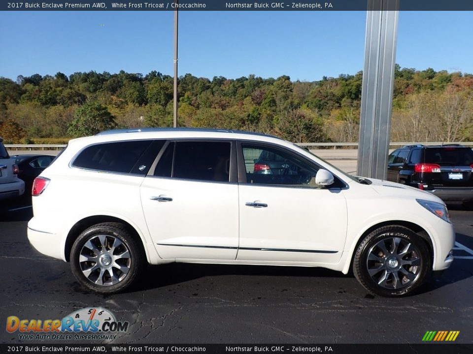 2017 Buick Enclave Premium AWD White Frost Tricoat / Choccachino Photo #5