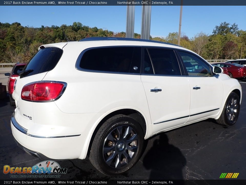 2017 Buick Enclave Premium AWD White Frost Tricoat / Choccachino Photo #8