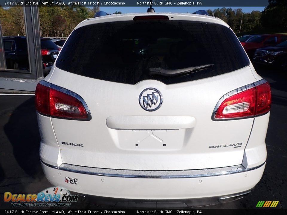 2017 Buick Enclave Premium AWD White Frost Tricoat / Choccachino Photo #9