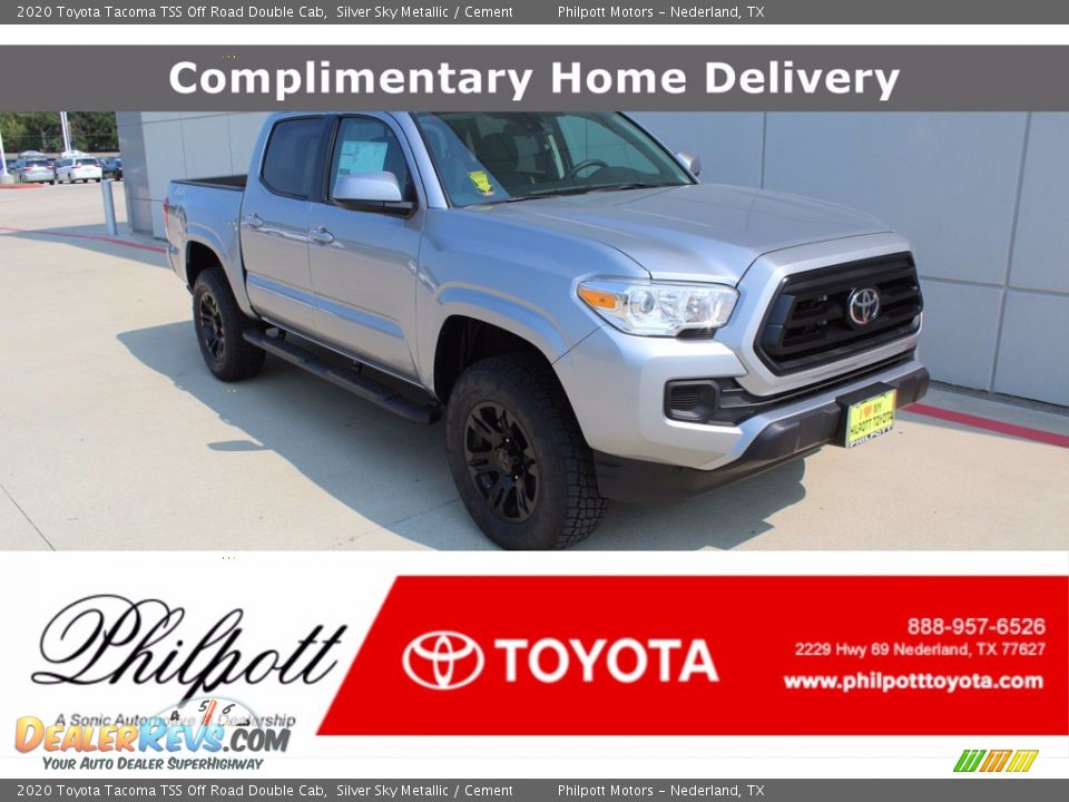 2020 Toyota Tacoma TSS Off Road Double Cab Silver Sky Metallic / Cement Photo #1