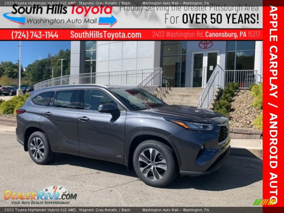 2020 Toyota Highlander Hybrid XLE AWD Magnetic Gray Metallic / Black Photo #1