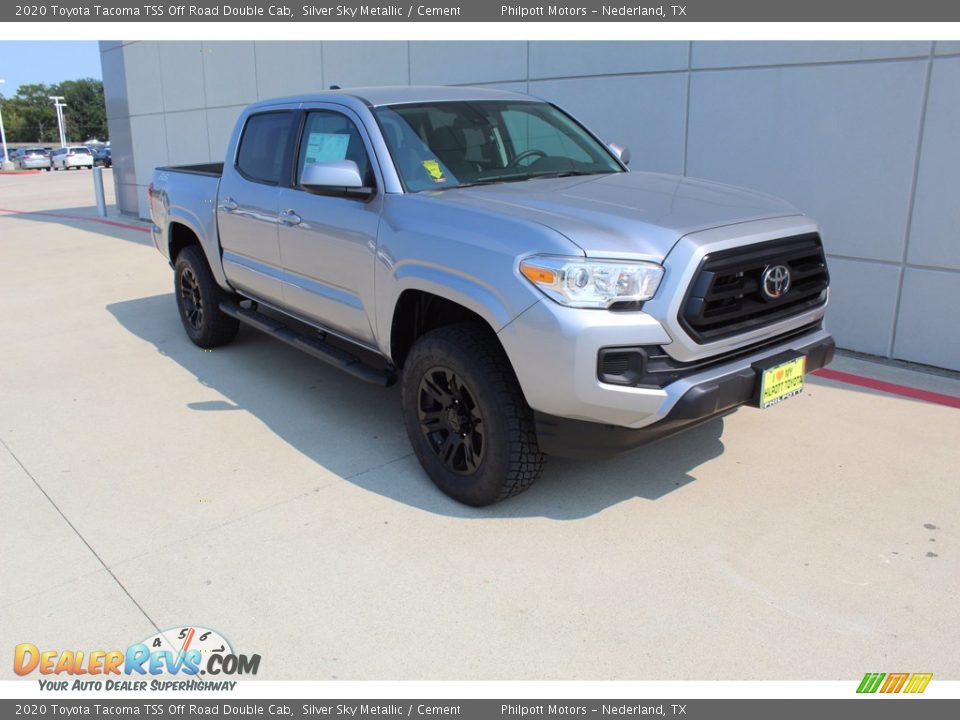 2020 Toyota Tacoma TSS Off Road Double Cab Silver Sky Metallic / Cement Photo #2