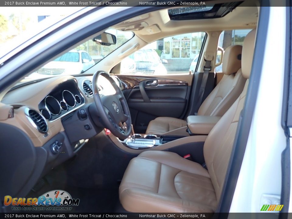 2017 Buick Enclave Premium AWD White Frost Tricoat / Choccachino Photo #18