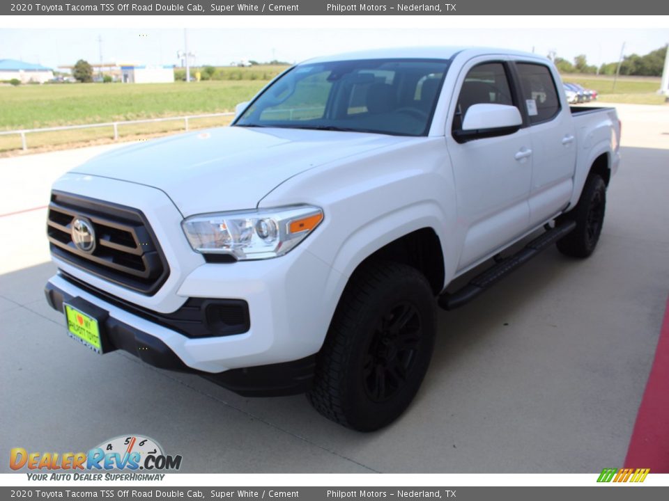 2020 Toyota Tacoma TSS Off Road Double Cab Super White / Cement Photo #4