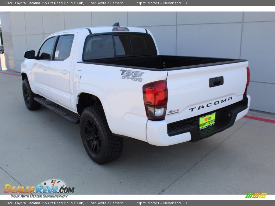 2020 Toyota Tacoma TSS Off Road Double Cab Super White / Cement Photo #6