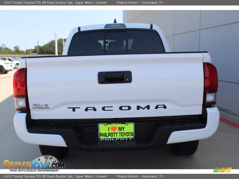 2020 Toyota Tacoma TSS Off Road Double Cab Super White / Cement Photo #7