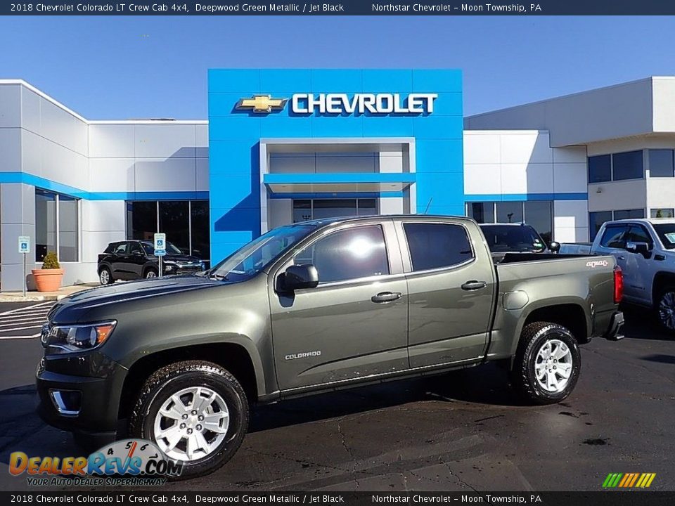 2018 Chevrolet Colorado LT Crew Cab 4x4 Deepwood Green Metallic / Jet Black Photo #1