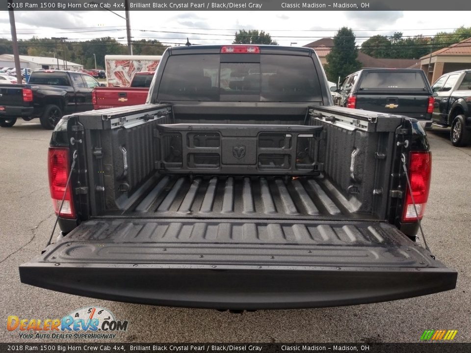 2018 Ram 1500 Big Horn Crew Cab 4x4 Brilliant Black Crystal Pearl / Black/Diesel Gray Photo #8