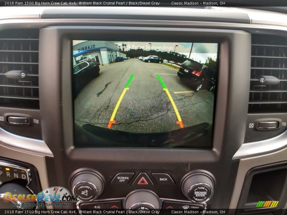 2018 Ram 1500 Big Horn Crew Cab 4x4 Brilliant Black Crystal Pearl / Black/Diesel Gray Photo #15