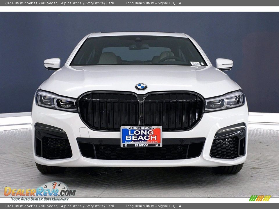 2021 BMW 7 Series 740i Sedan Alpine White / Ivory White/Black Photo #2