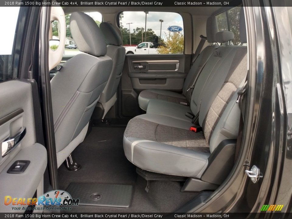 2018 Ram 1500 Big Horn Crew Cab 4x4 Brilliant Black Crystal Pearl / Black/Diesel Gray Photo #16
