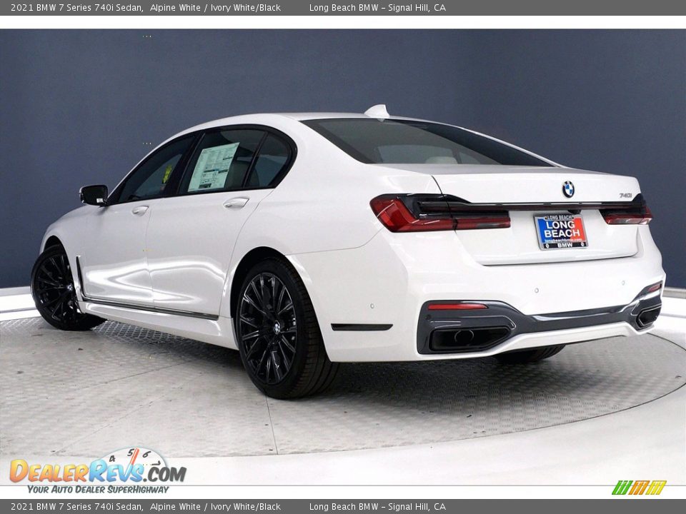 2021 BMW 7 Series 740i Sedan Alpine White / Ivory White/Black Photo #3