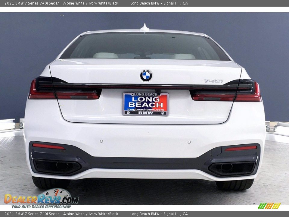 2021 BMW 7 Series 740i Sedan Alpine White / Ivory White/Black Photo #4