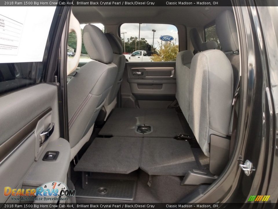 2018 Ram 1500 Big Horn Crew Cab 4x4 Brilliant Black Crystal Pearl / Black/Diesel Gray Photo #18