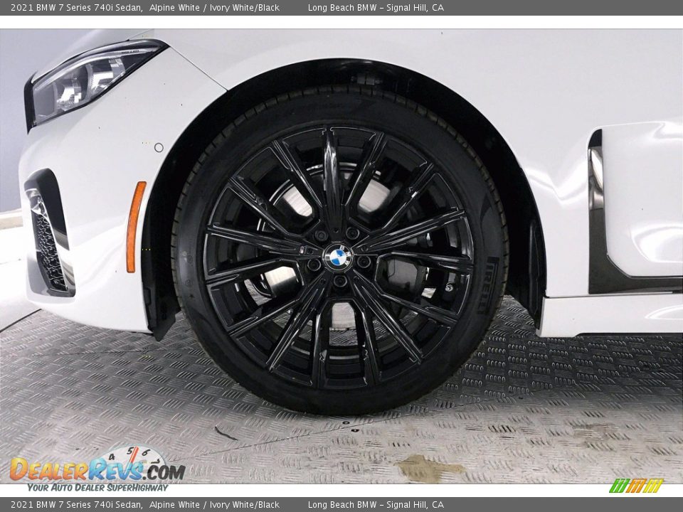 2021 BMW 7 Series 740i Sedan Alpine White / Ivory White/Black Photo #12