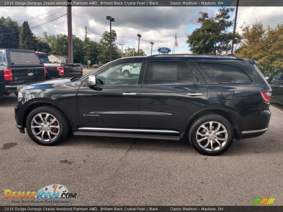 Brilliant Black Crystal Pearl 2016 Dodge Durango Citadel Anodized Platinum AWD Photo #6