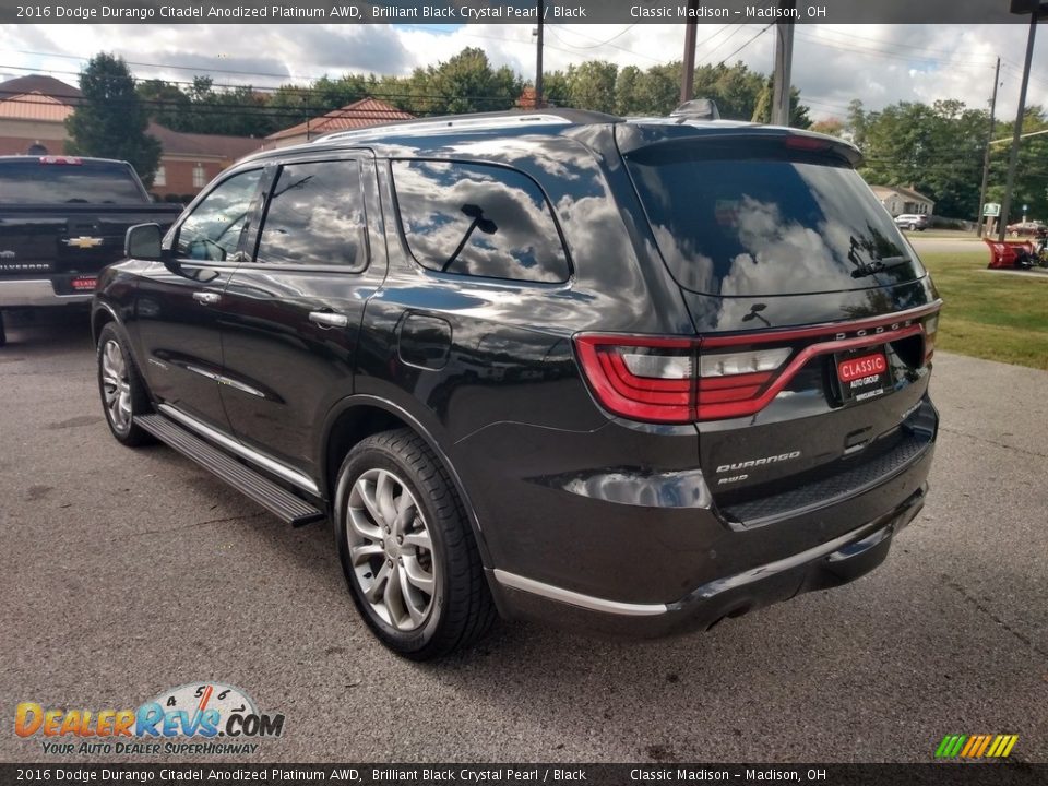 2016 Dodge Durango Citadel Anodized Platinum AWD Brilliant Black Crystal Pearl / Black Photo #7