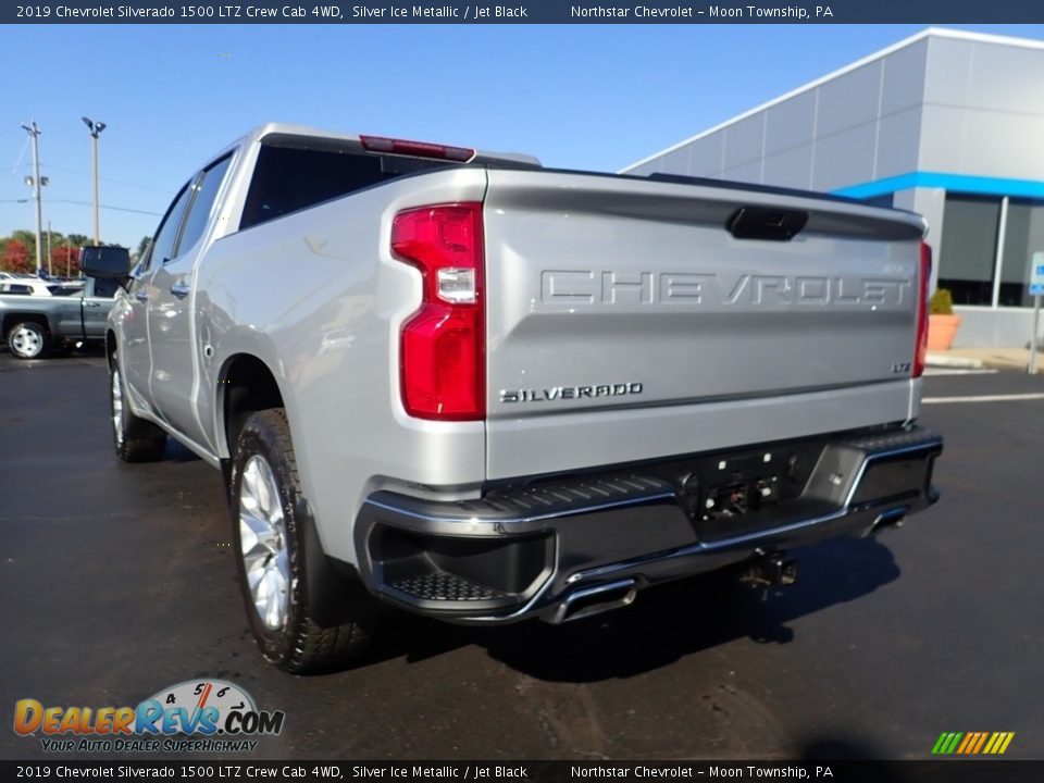 2019 Chevrolet Silverado 1500 LTZ Crew Cab 4WD Silver Ice Metallic / Jet Black Photo #5