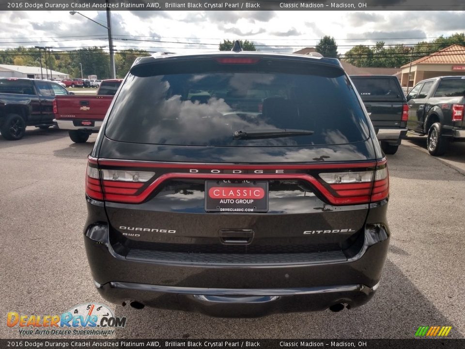 2016 Dodge Durango Citadel Anodized Platinum AWD Brilliant Black Crystal Pearl / Black Photo #8