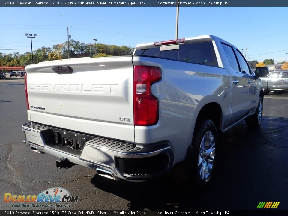 2019 Chevrolet Silverado 1500 LTZ Crew Cab 4WD Silver Ice Metallic / Jet Black Photo #7